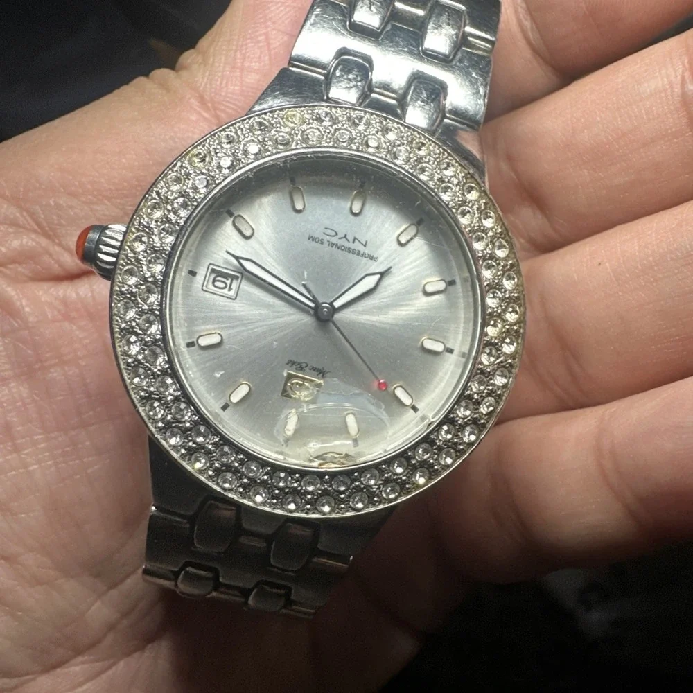 Works Marc Ecko NYC Watch Rhinestones ladies Watch 40mm 7in